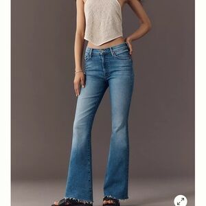 MOTHER the weekender frayed denim